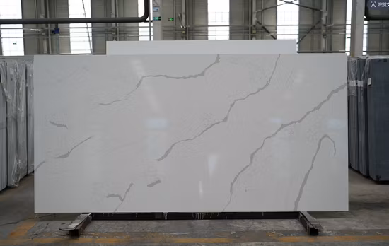 China Factory New Bookmatch Sky Blue Calacatta Wholesale Quartz Stone Slabs